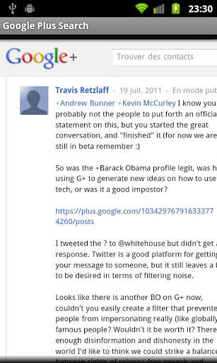 Google Plus Search скриншот 3