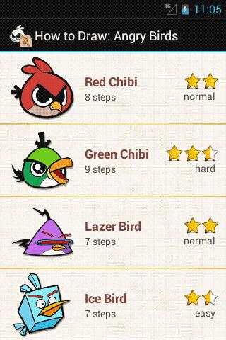 How to Draw: Angry Birds स्क्रीनशॉट 1