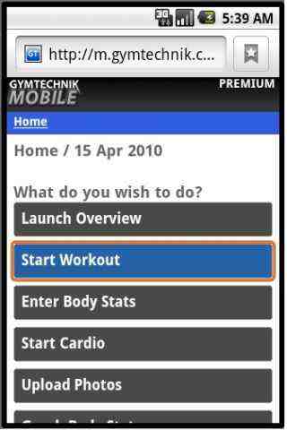 Gym Technik Mobile Launcher screenshot 1