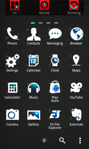 New Black GO Launcher EX Theme screenshot 3