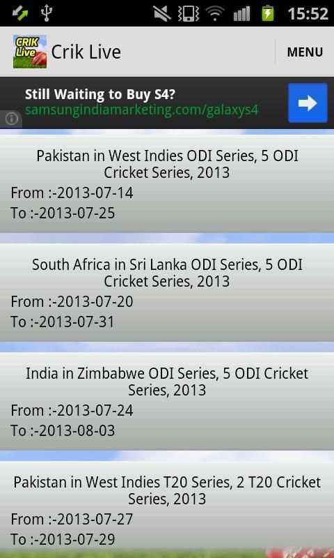 CRIK LIVE - Live Cricket screenshot 4