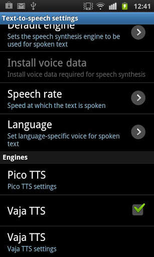 VAJA Text-to-Speech Engine स्क्रीनशॉट 2