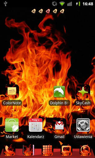 GO Launcher EX Theme Fire screenshot 1