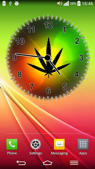 Rasta Weed Clock Widget स्क्रीनशॉट 1