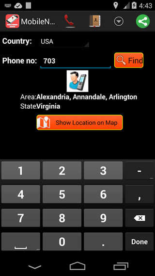 Mobile Number Locator screenshot 1
