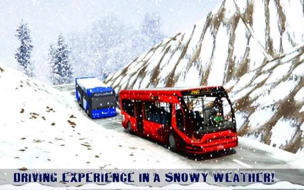 Winter Bus Drive - Tourist Sim screenshot 8