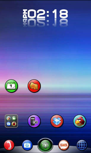 XO Circle theme GO launcher screenshot 2