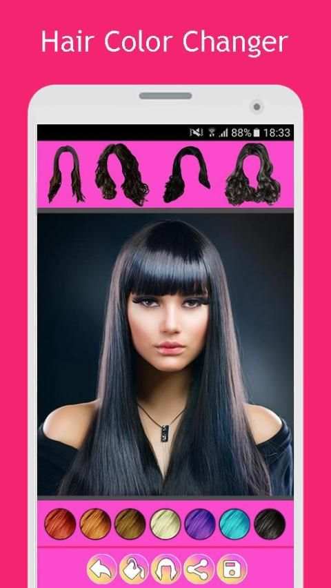 Hair Color Changer Studio 3 تصوير الشاشة
