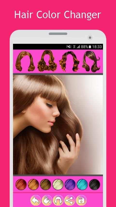 Hair Color Changer Studio 4 تصوير الشاشة