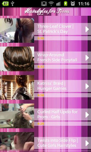 Hairstyles for Teens screenshot 3