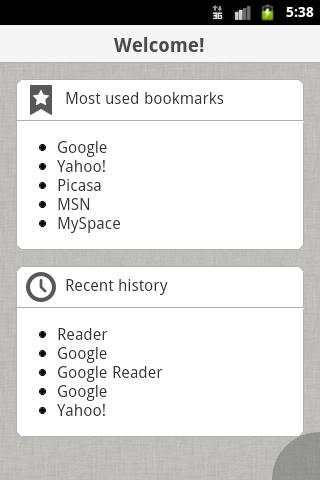 Zirco Browser screenshot 4