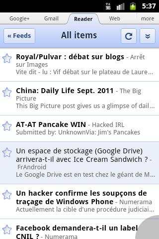 Zirco Browser screenshot 1