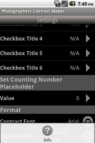 Photogr. Contract Maker Lite скриншот 2