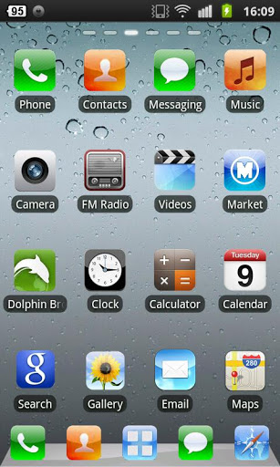 iPhone theme Go Launcher Ex 2 تصوير الشاشة