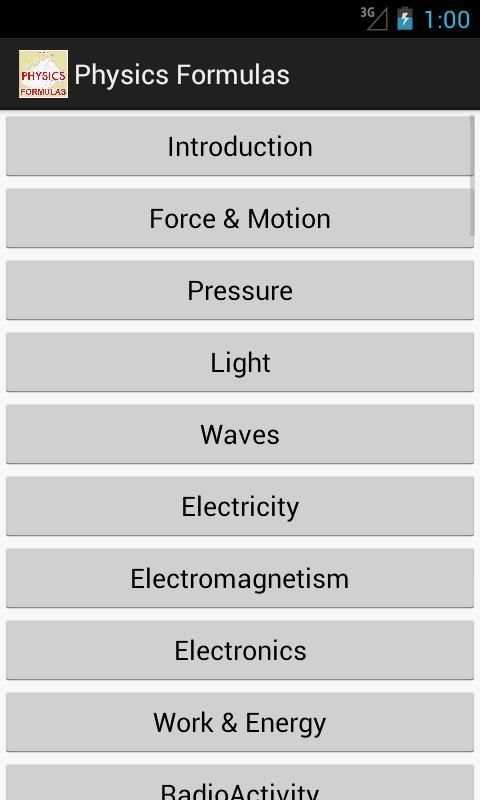Physics Formulas screenshot 3