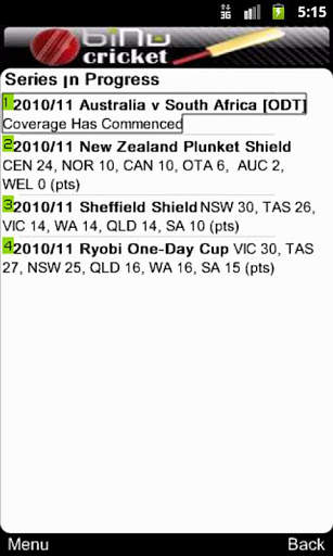 Live Cricket Scores on biNu screenshot 2