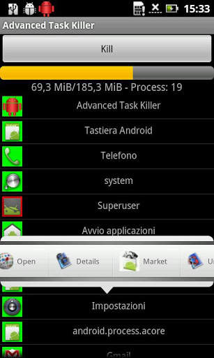 Advanced Task Killer (Live) screenshot 2