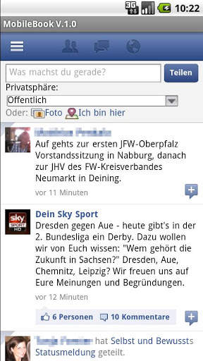 MobileBook for Facebook screenshot 1