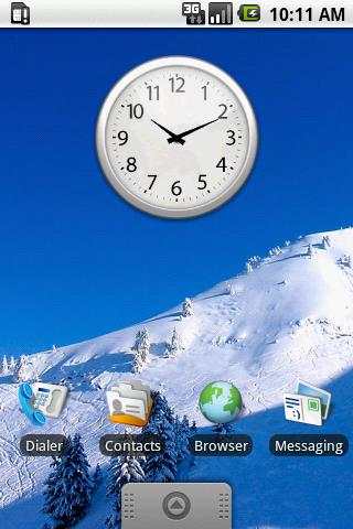 Chrome Clock Widget 2x2 screenshot 2