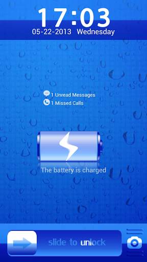 GO Locker Blue iPhone Theme 2 تصوير الشاشة