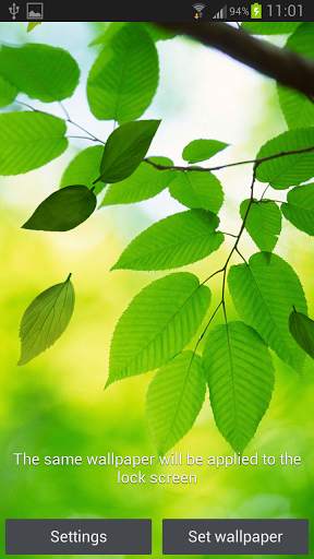 Leaf Live Wallpaper Galaxy S4 screenshot 4