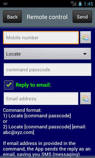 Mobile locator Remote control screenshot 4