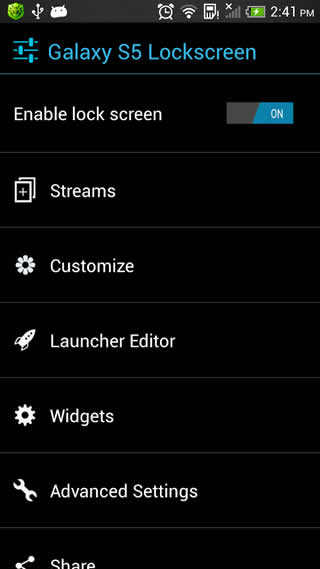 Galaxy S5 lock screen screenshot 3