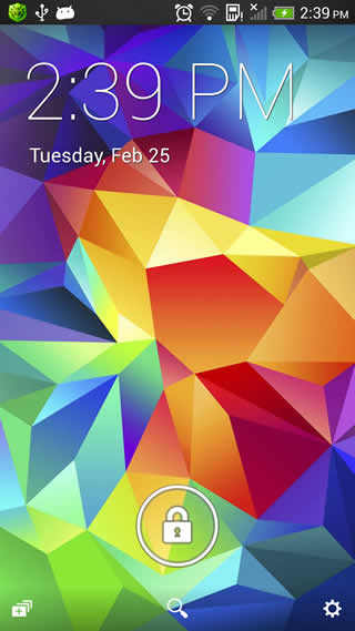 Galaxy S5 lock screen screenshot 1