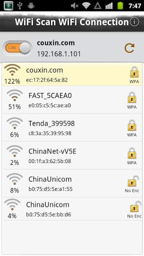 WiFi Scan WiFi Connection App screenshot 1