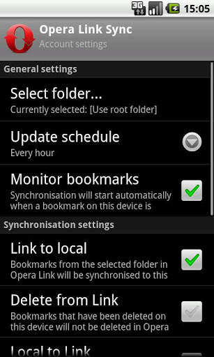 Sync for Opera Link screenshot 2