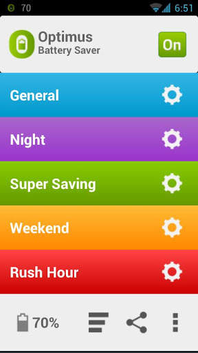 Optimus Battery Saver FREE 1 تصوير الشاشة