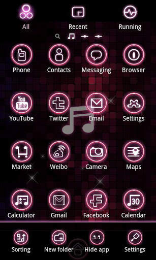 pinkmusic Theme GO Launcher EX screenshot 2