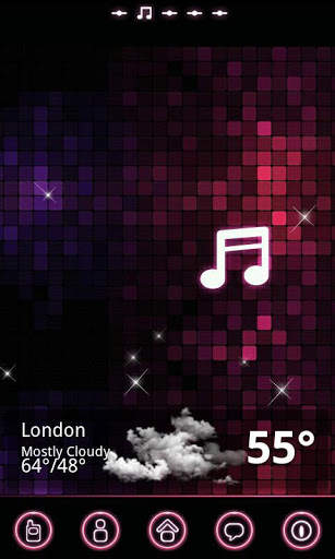 pinkmusic Theme GO Launcher EX screenshot 5