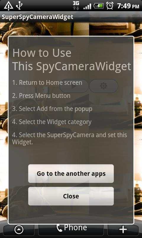 SuperSpyCameraWidgetLite screenshot 1