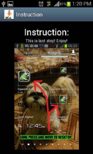 Battery Cigarette Widget screenshot 2