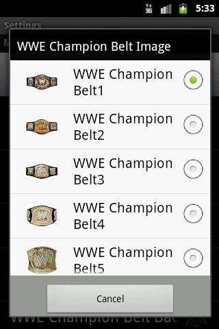 WWE ChampionBelt LiveWallpaper screenshot 4
