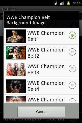WWE ChampionBelt LiveWallpaper screenshot 3