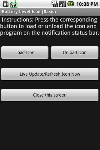 Battery Level Icon (Basic) screenshot 1