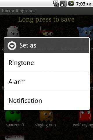 Horror Ringtones screenshot 4