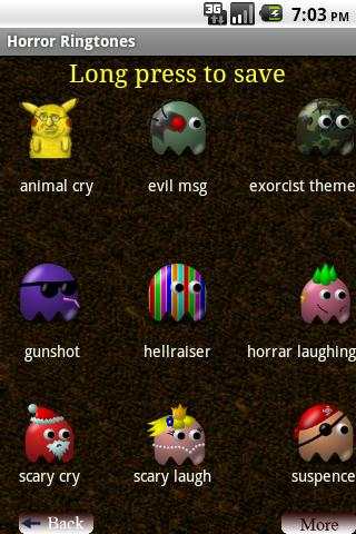 Horror Ringtones screenshot 2