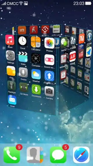 IOS 7 3D launcher screenshot 2
