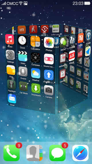 IOS 7 3D launcher screenshot 2
