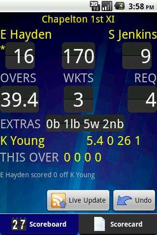 Total Cricket Scorer Lite screenshot 1