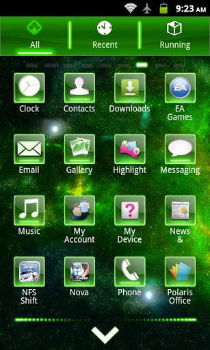 green F Free Go Launcher Theme screenshot 3