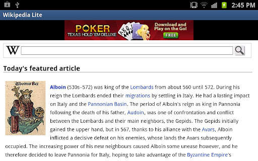 Wikipedia Lite screenshot 2