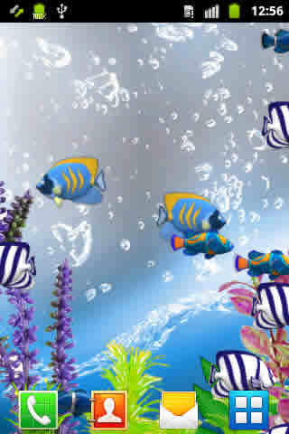 Blue Aquarium Live Wallpaper स्क्रीनशॉट 3