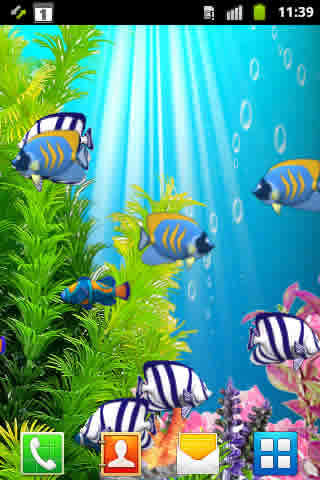 Blue Aquarium Live Wallpaper स्क्रीनशॉट 2