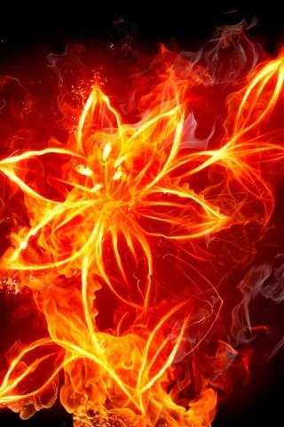 Burning Fire 3D Live Wallpaper скриншот 3