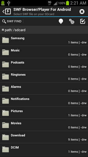 SWF Player For Android 2 تصوير الشاشة
