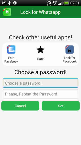 Lock for Whatsapp Free screenshot 1